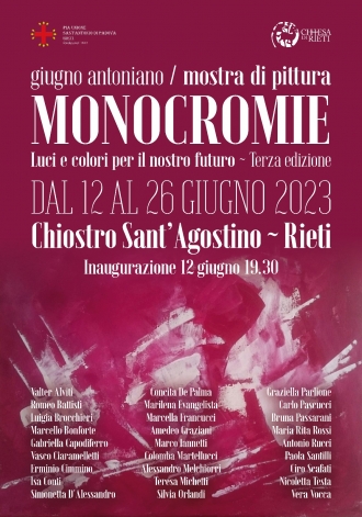 Mostra collettiva di pittura - MONOCROMIE - Luci e colori per il nostro futuro - Terza Edizione