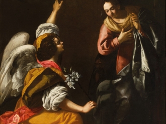 Artemisia Gentileschi. Annunciazione. Dal Museo e Real Bosco di Capodimonte di Napoli