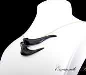 BLACK  SWALLOW Rondine Nera Unique Jewel of the Collection Dedicated to Amy Winehouse by the Italian sculptor Emanuele Rubini 